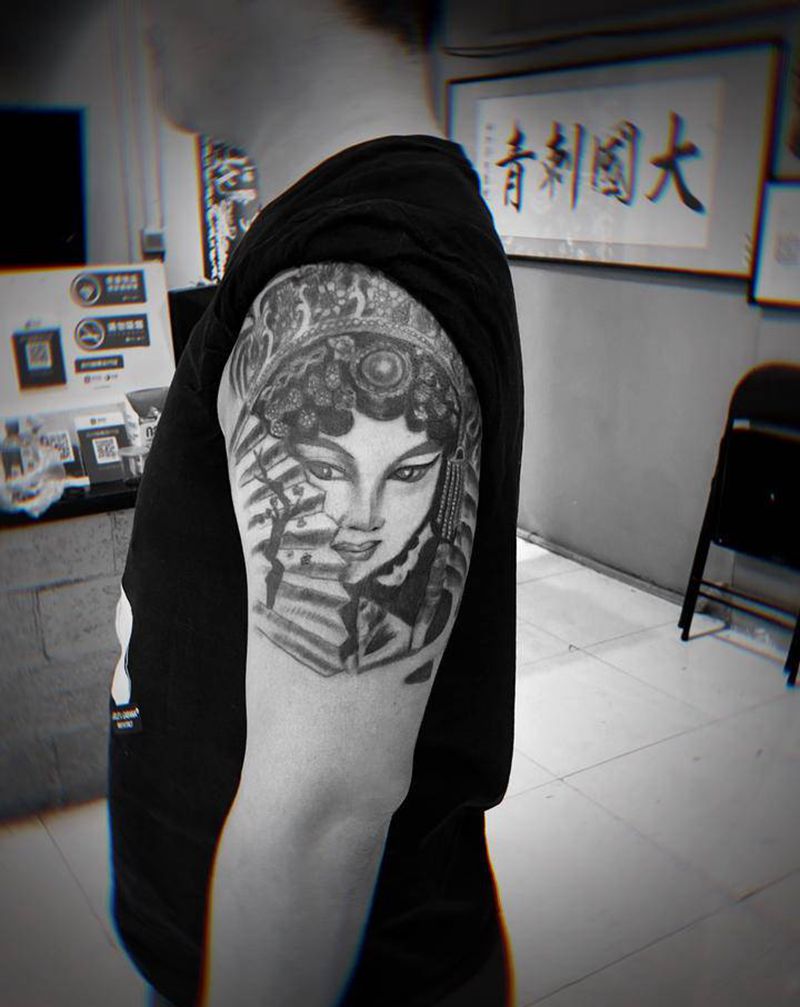 图纹身图片_手臂老传统纹身图案