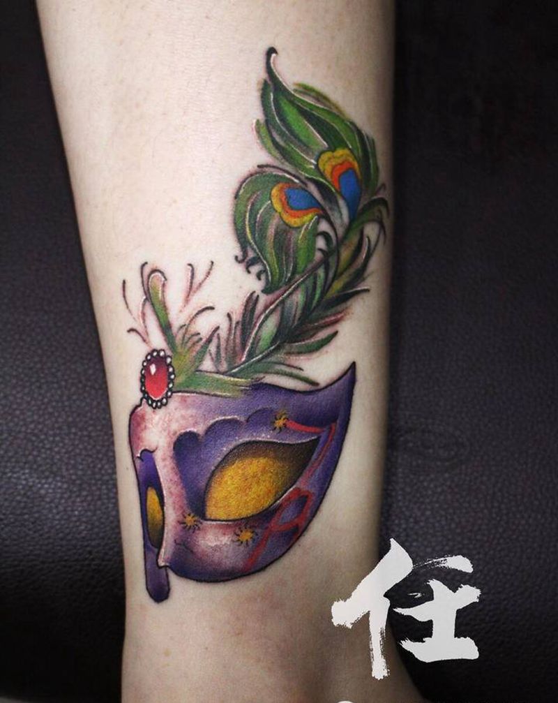 店内作品纹身图片_腿部纹身图案