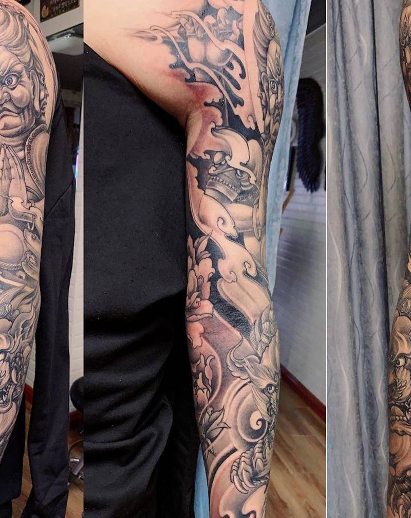 花臂纹身图片_手臂纹身图案