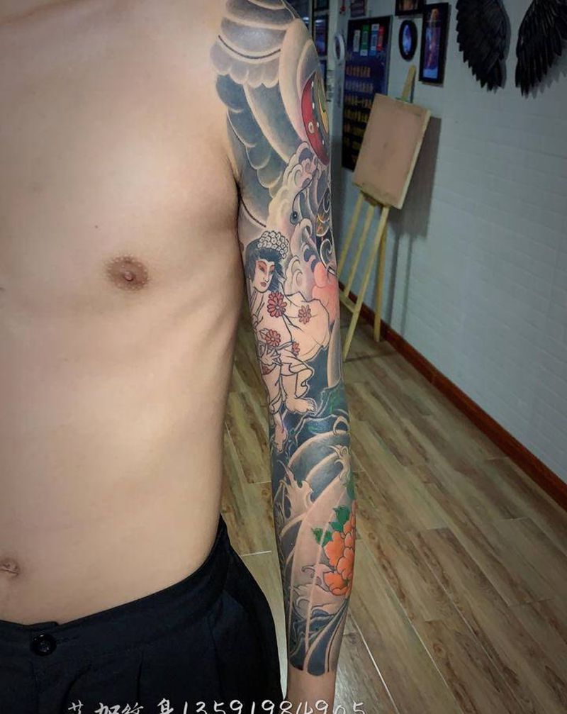 花臂纹身图片_手臂纹身图案