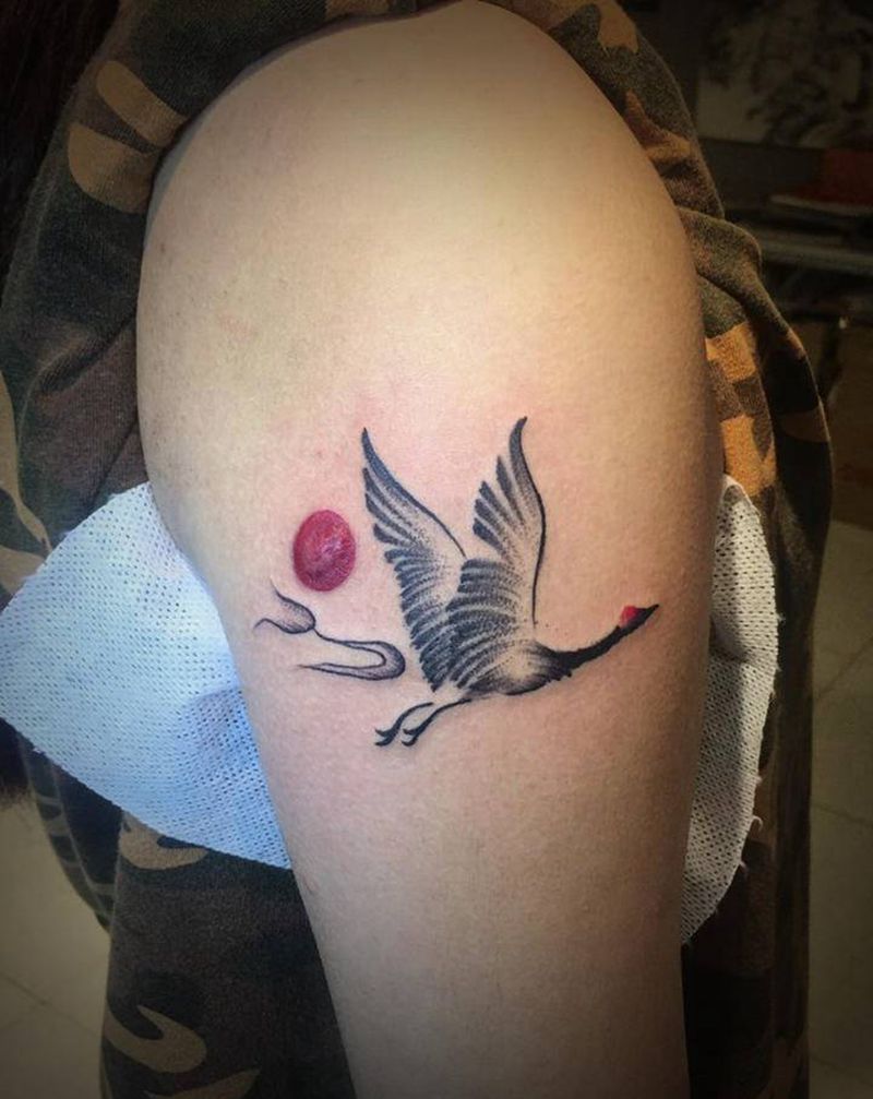 覆盖纹身图片_手臂水墨纹身图案