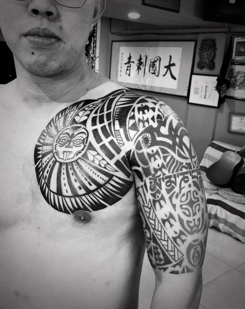 图腾纹身图片_手臂图腾纹身图案