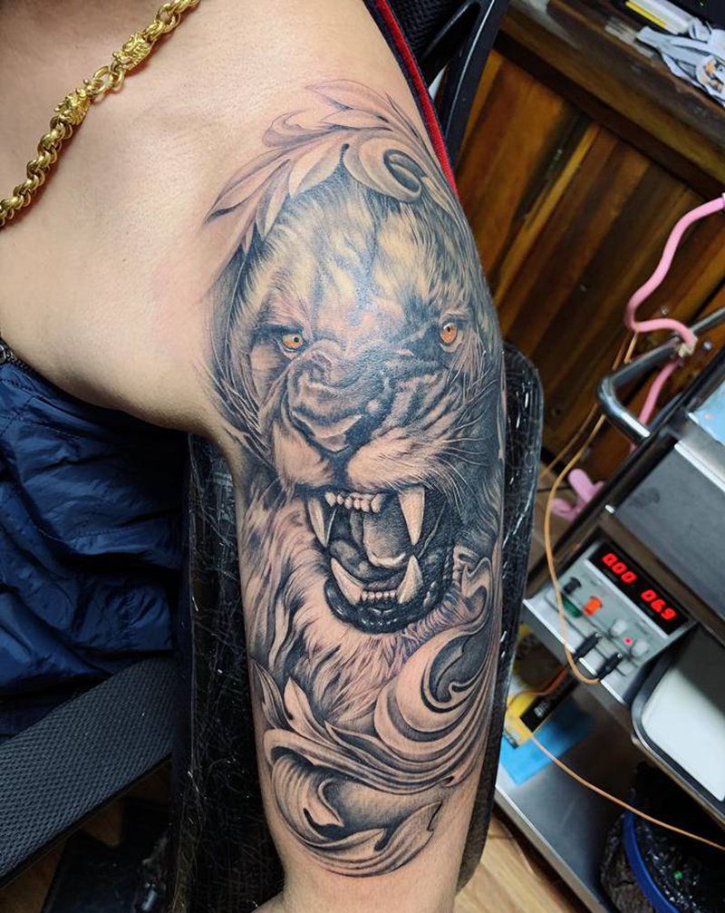 狮子～辛巴4纹身图片_手臂纹身图案