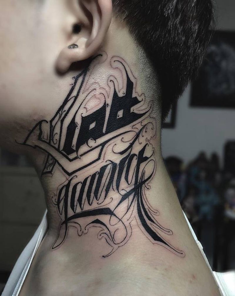 花体字纹身图片_花体字纹身图案