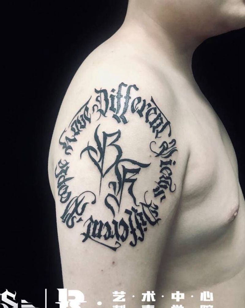 店内作品纹身图片_肩部纹身图案