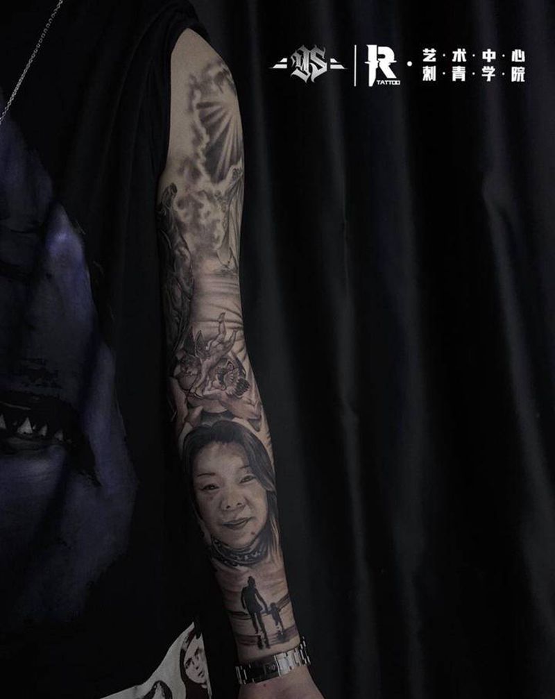 花臂纹身图片_手臂纹身图案