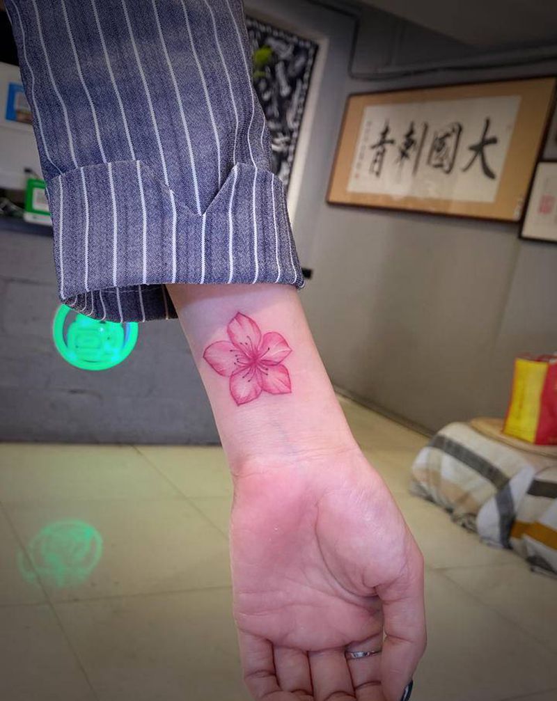 花纹身图片_手臂水彩纹身图案