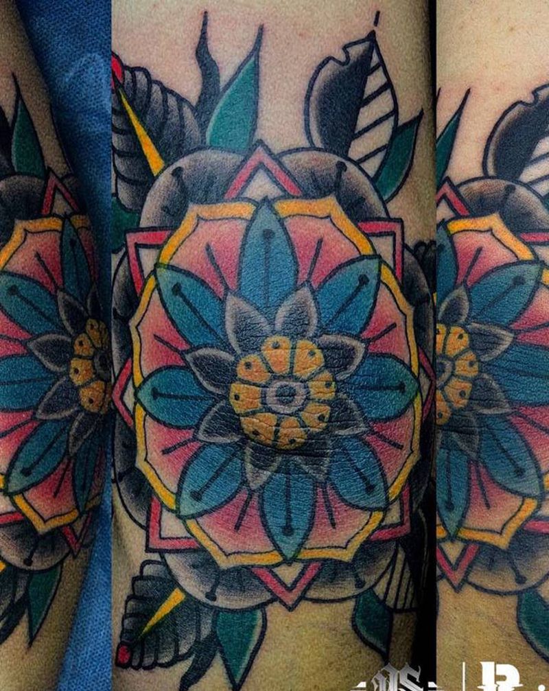 店内作品纹身图片_腿部纹身图案