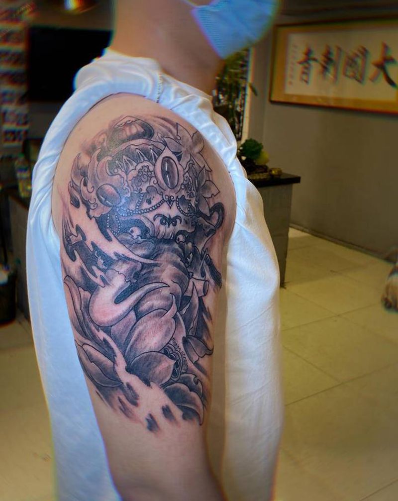 覆盖纹身图片_手臂新传统纹身图案