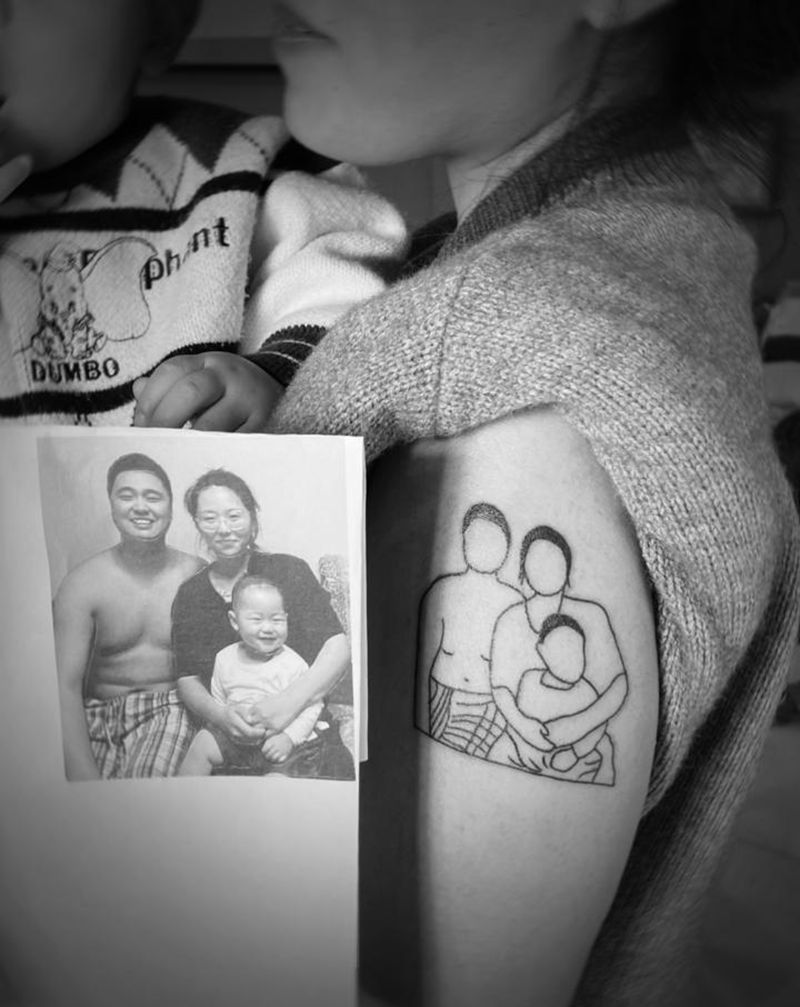 肖像纹身图片_手臂图腾纹身图案