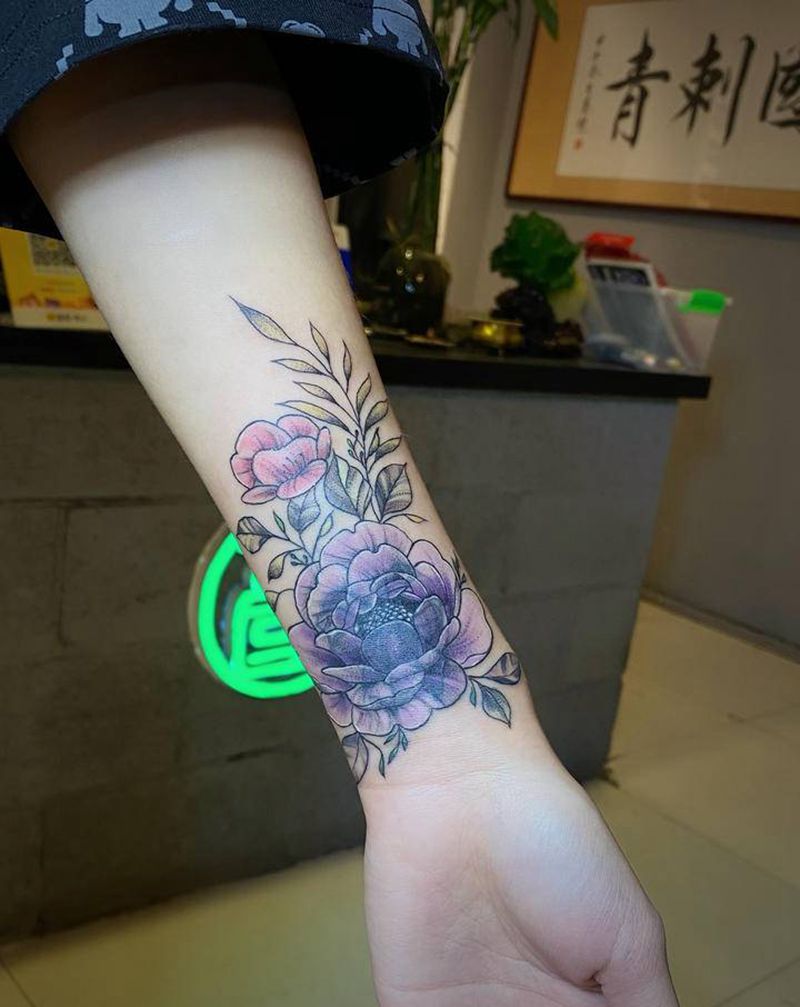 覆盖纹身图片_手臂水墨水彩纹身图案