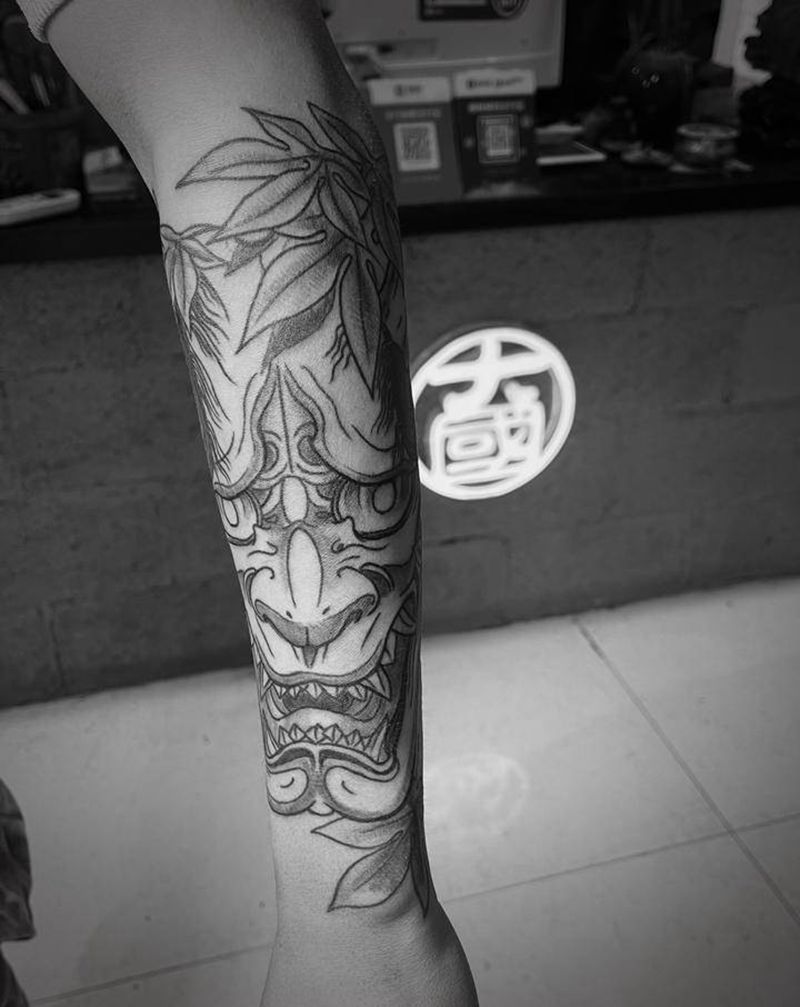 般若纹身图片_手臂新传统纹身图案