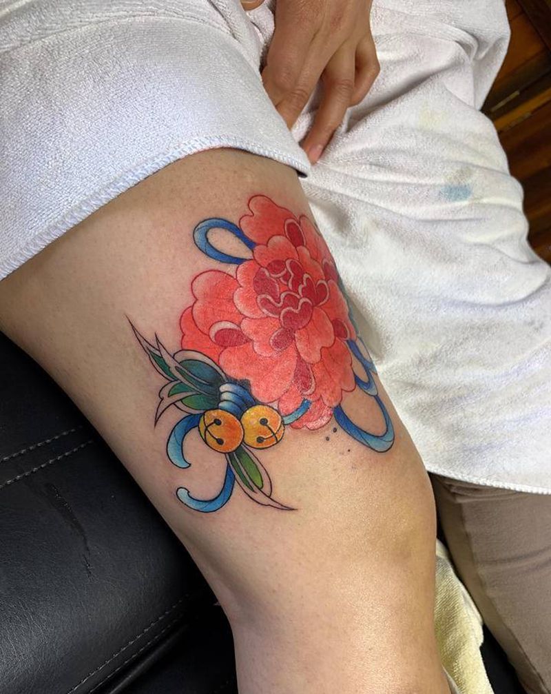 花遮盖疤痕纹身图片_手臂腿部新传统纹身图案