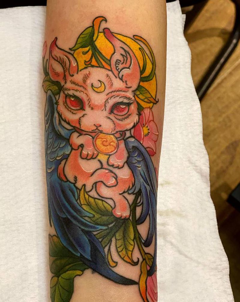 遮盖作品。顾客自带的图纹身图片_手臂New School纹身图案