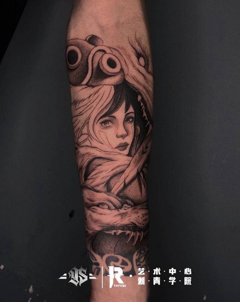 手臂纹身图片_手臂新传统纹身图案