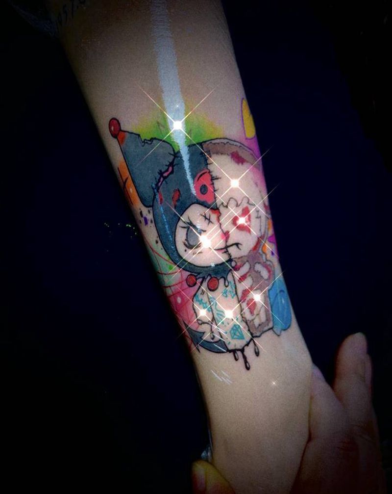 库洛米纹身图片_手臂New School水彩纹身图案