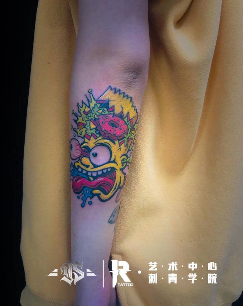 辛普森纹身图片_New School纹身图案