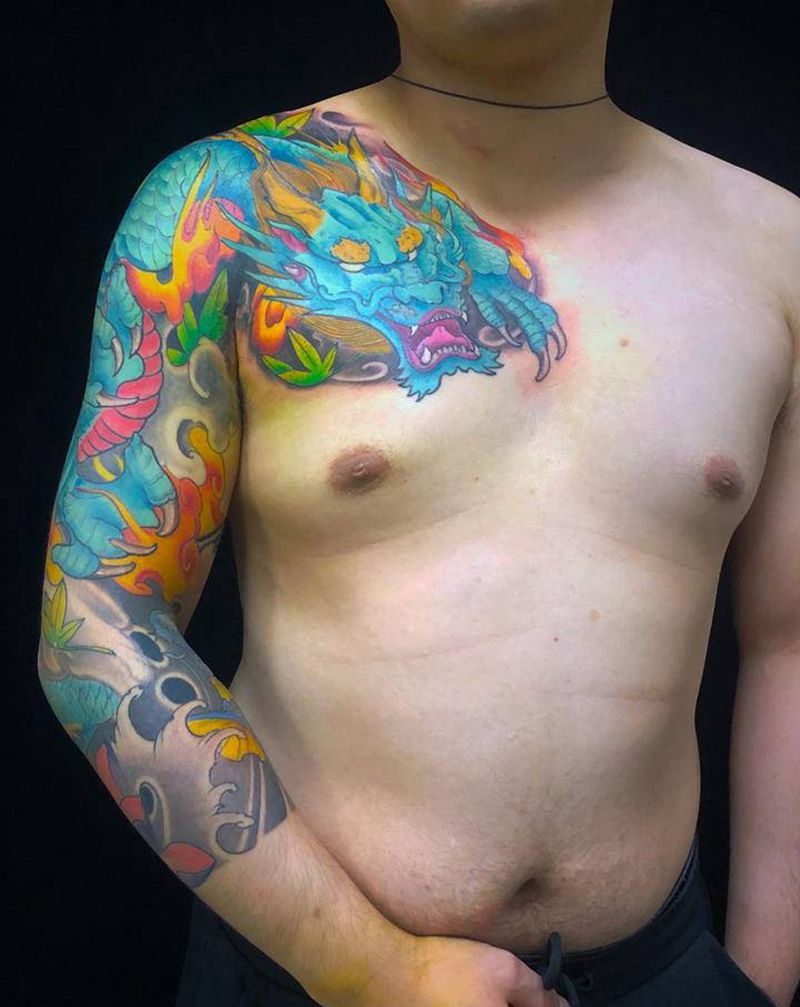 七分袖纹身图片_手部纹身图案