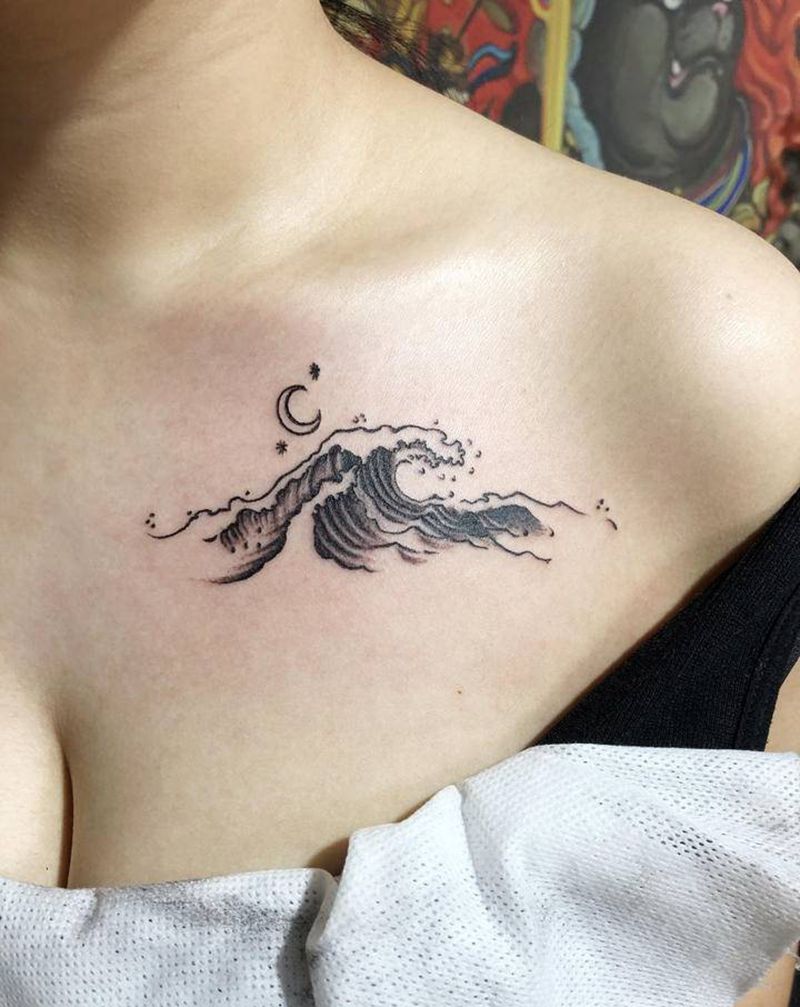 情侣纹身纹身图片_胸部手臂纹身图案