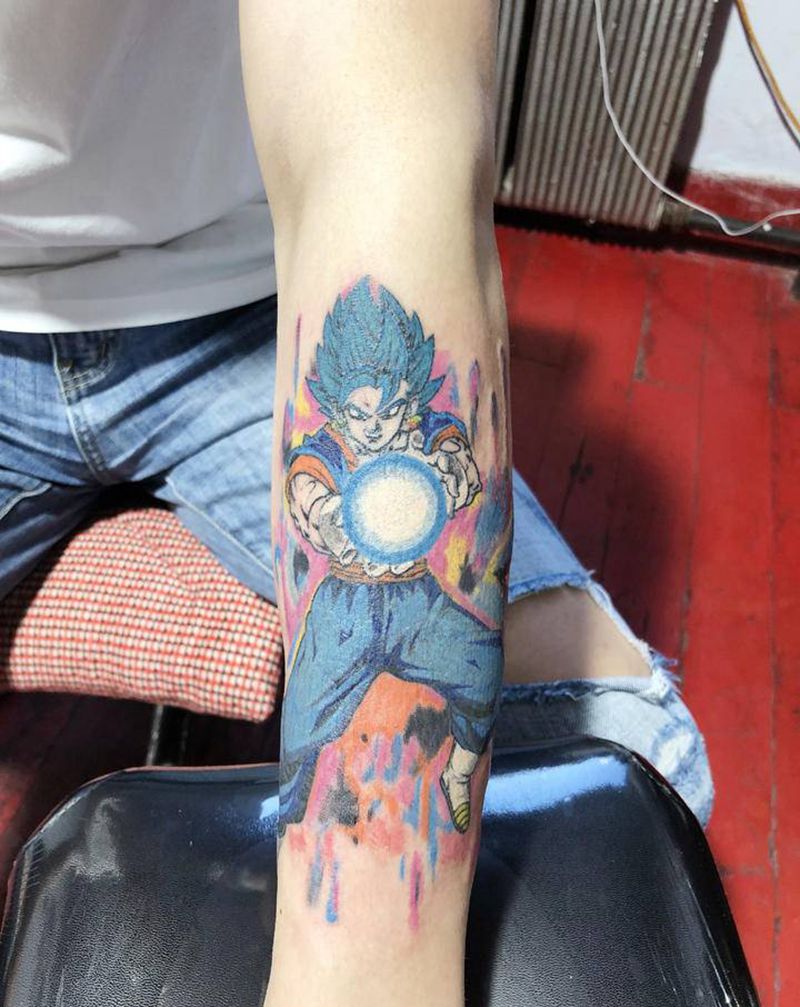 赛亚人纹身图片_手臂纹身图案