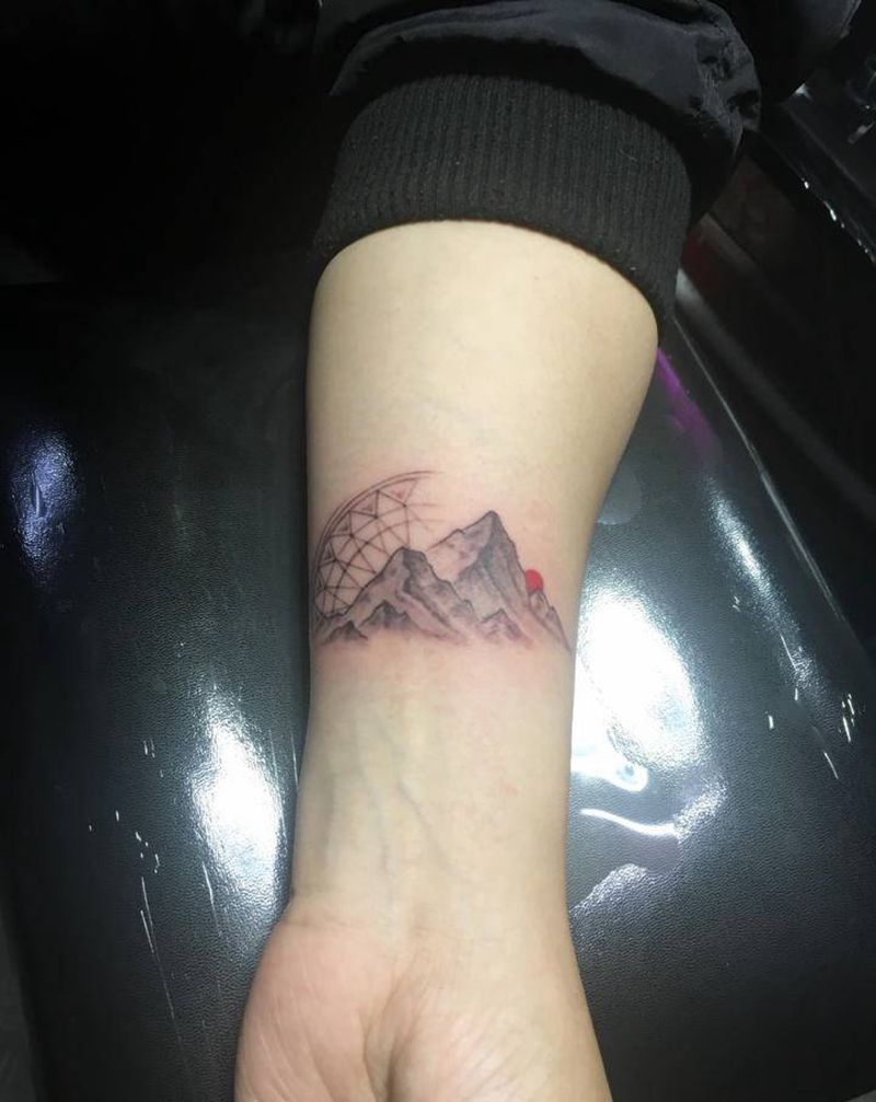 山⛰️纹身图片_手臂纹身图案
