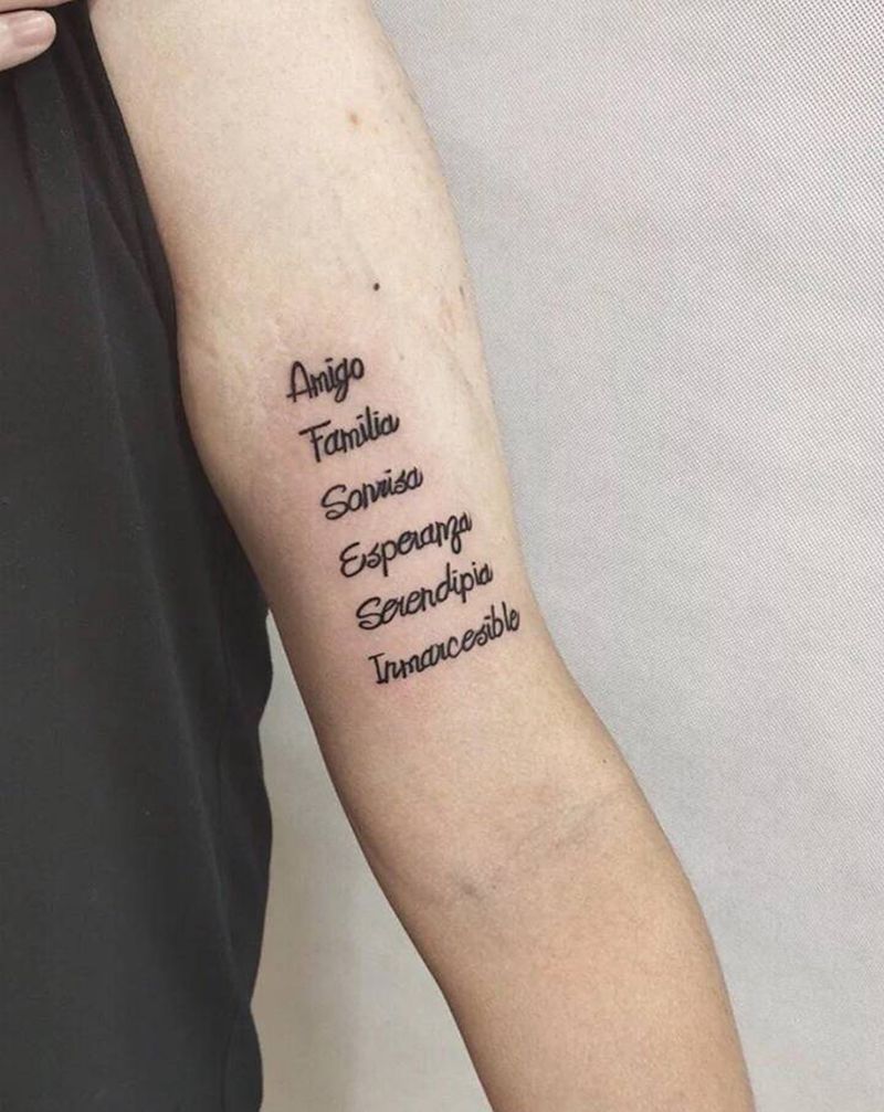 英文纹身图片_手臂纹身图案