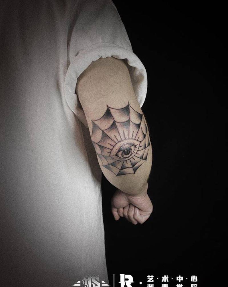眼纹身图片_手臂纹身图案