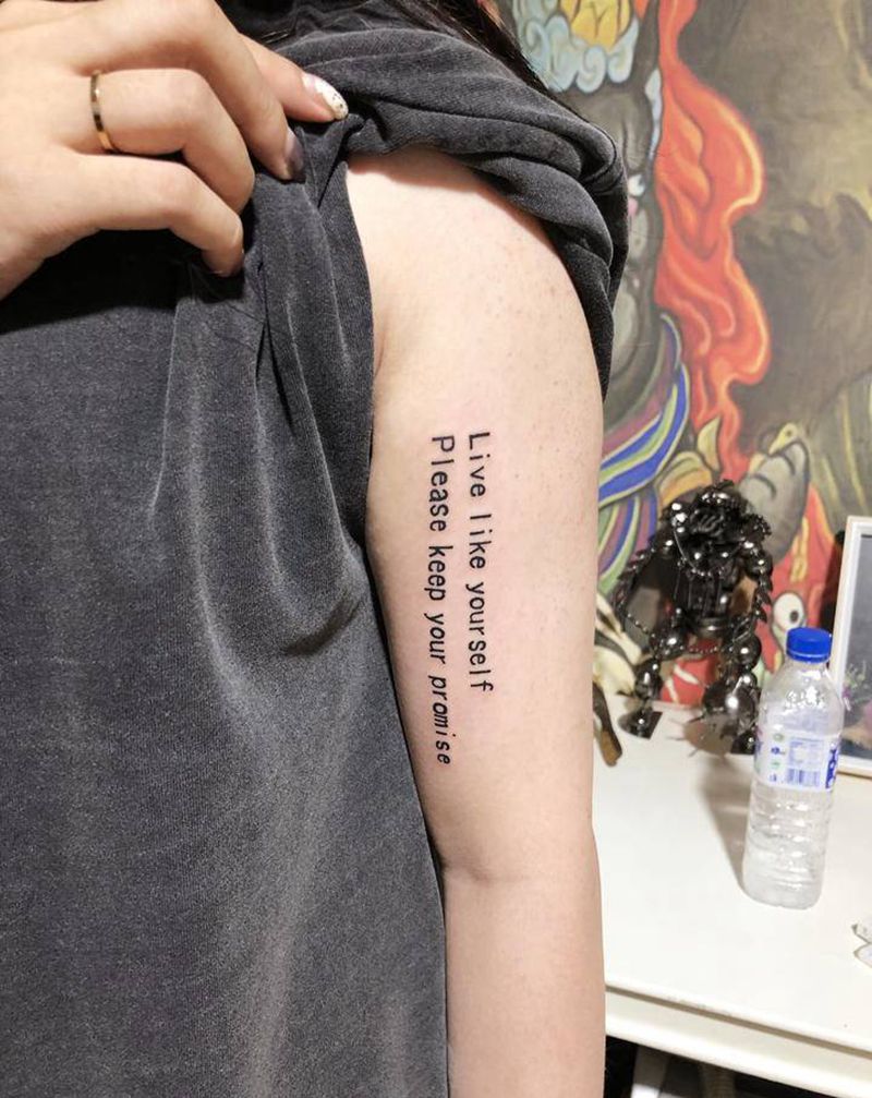 夏日小清新,都是字母。纹身图片_手臂背部纹身图案