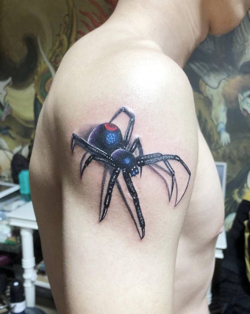 蜘蛛纹身图片_手臂纹身图案