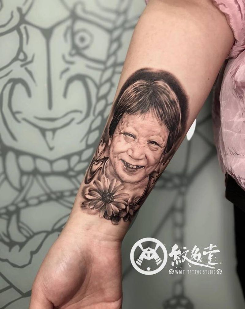 思念纹身图片_手臂手部欧美写实纹身图案