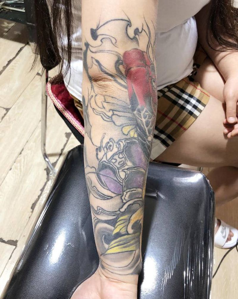 鲫鱼修改纹身图片_手臂纹身图案