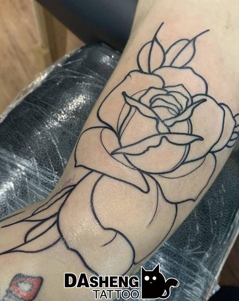 小小线条走一下纹身图片_手臂Old School纹身图案