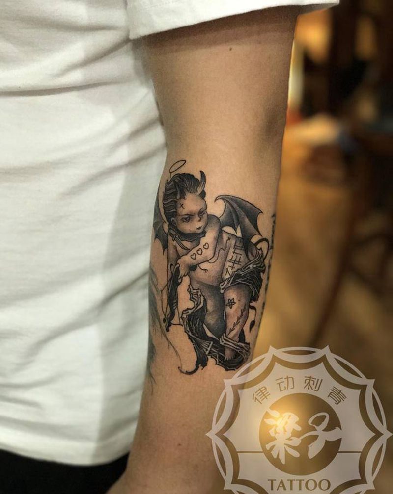 丘比特纹身图片_New School纹身图案