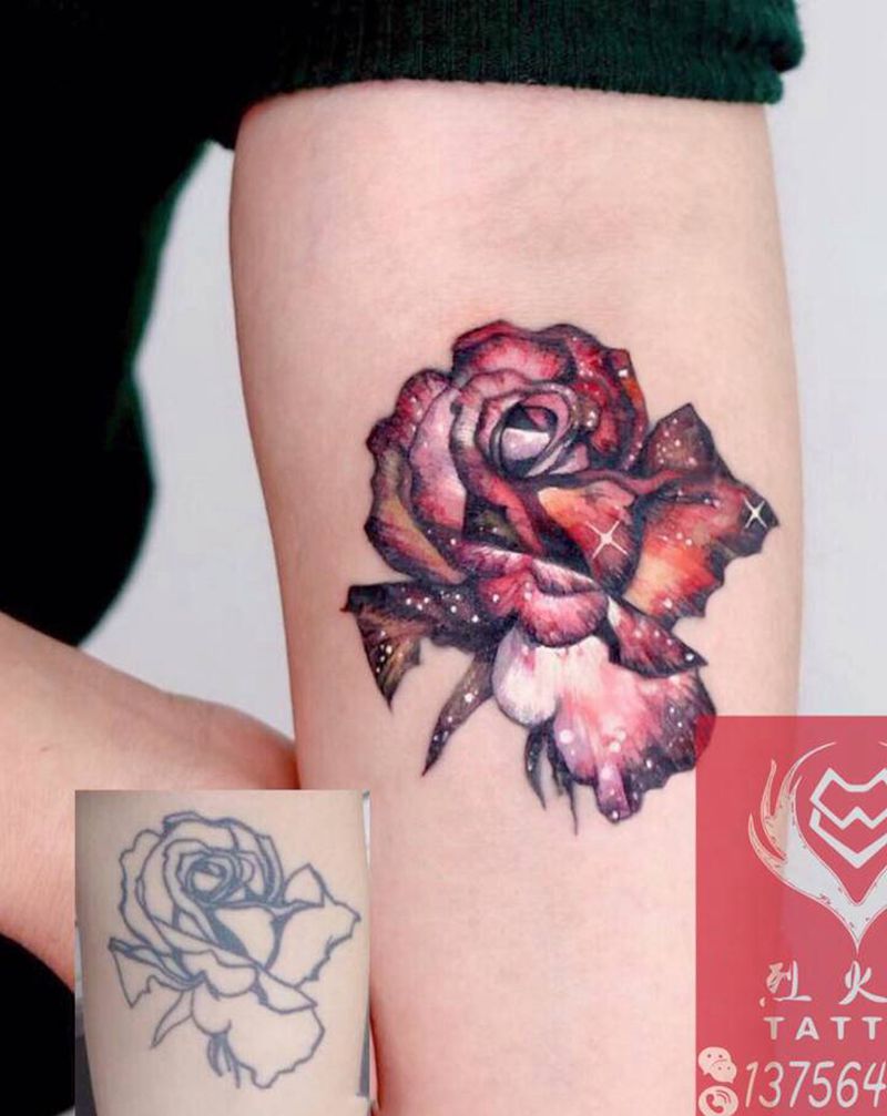 修改及大图纹身图片_新传统水彩纹身图案