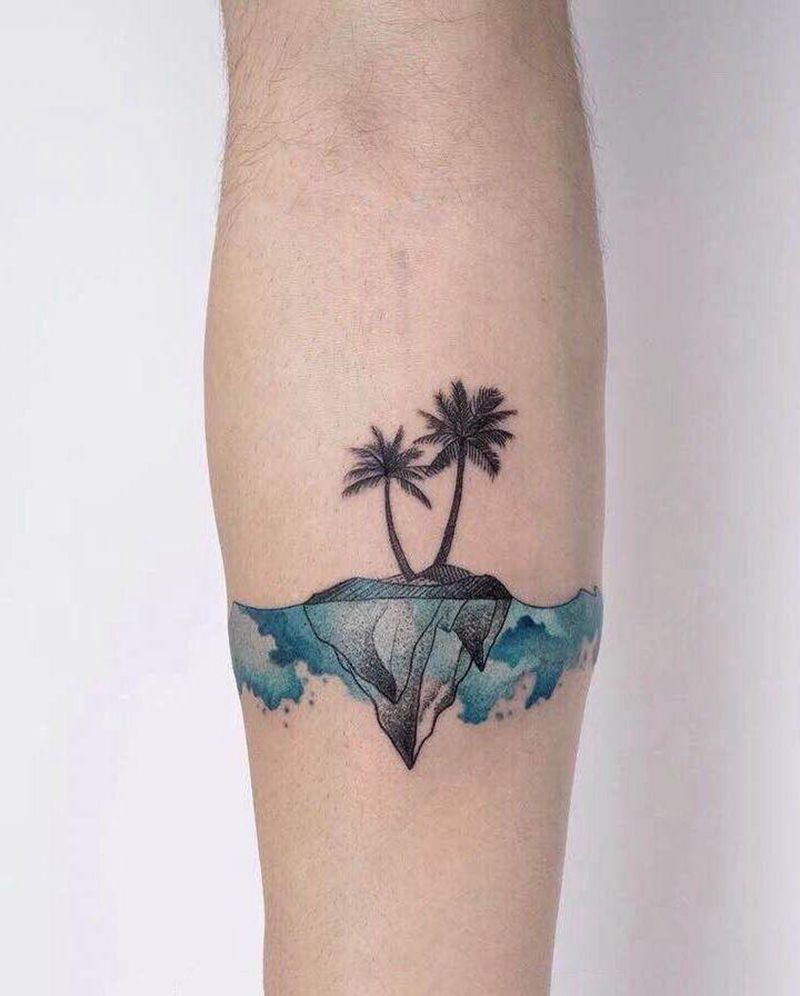 小清新纹身图片_手臂腿部新传统水彩纹身图案