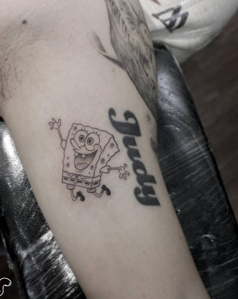 真男人的纹身纹身图片_手臂New School纹身图案