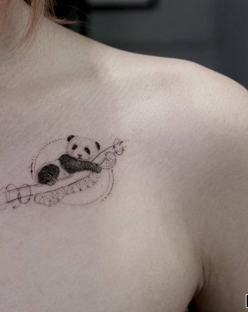 淘气宝宝纹身图片_肩部点刺纹身图案