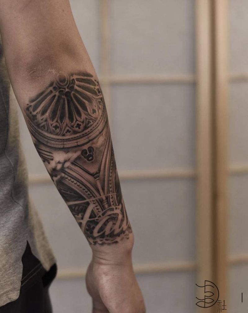 欧美小臂纹身图片_手臂欧美写实纹身图案