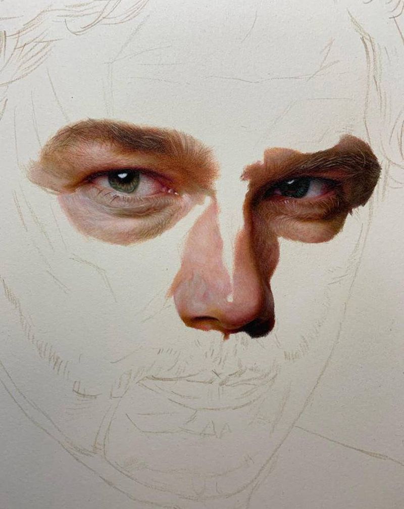 彩铅画纹身图片_手臂欧美写实纹身图案