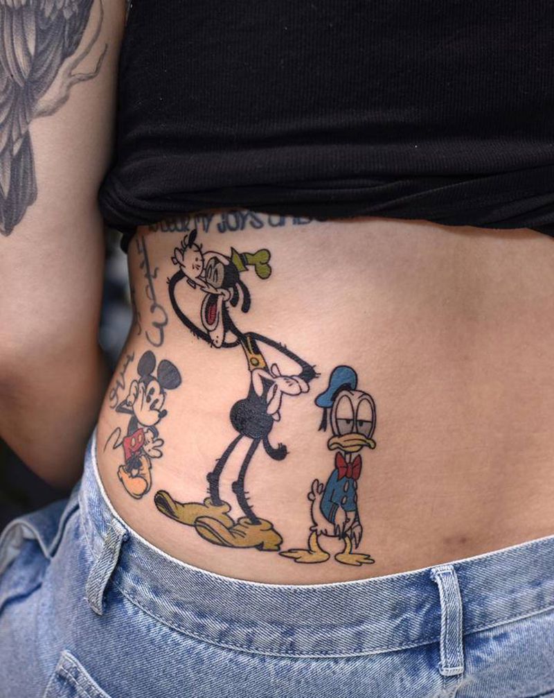 高飞纹身图片_腰部Old SchoolNew School纹身图案