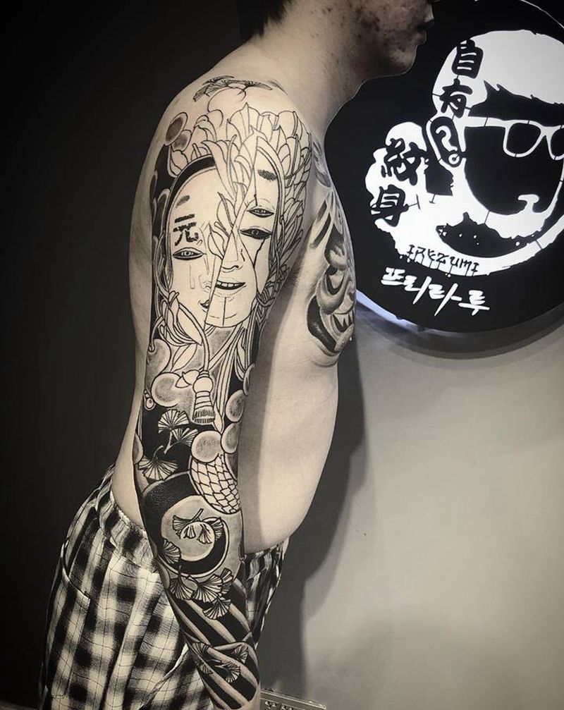 花臂待续纹身图片_手臂纹身图案