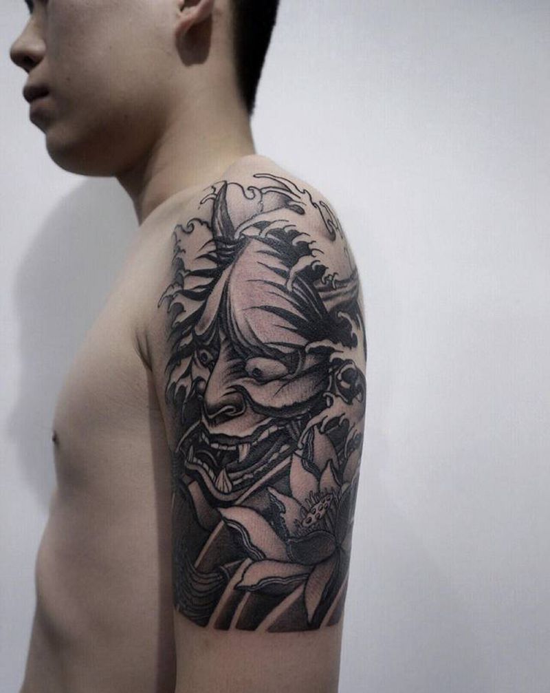 般若纹身图片_手臂腿部新传统纹身图案