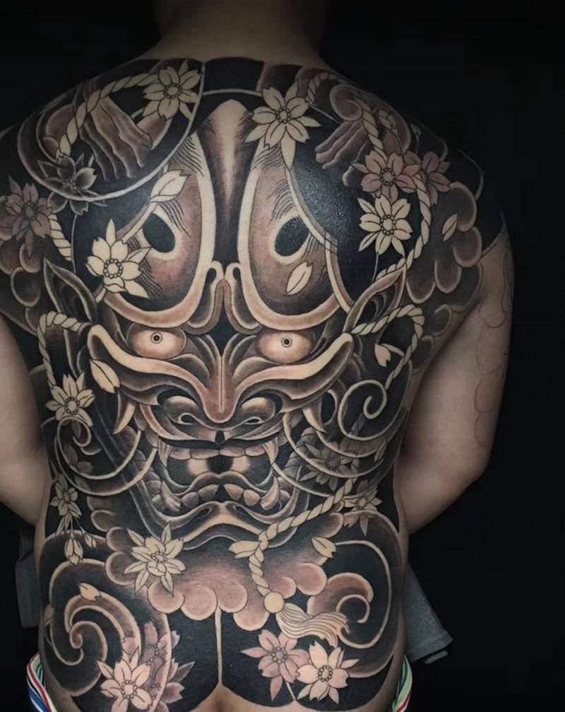 日式传统  中国风纹身图片_肩部手臂新传统老传统纹身图案