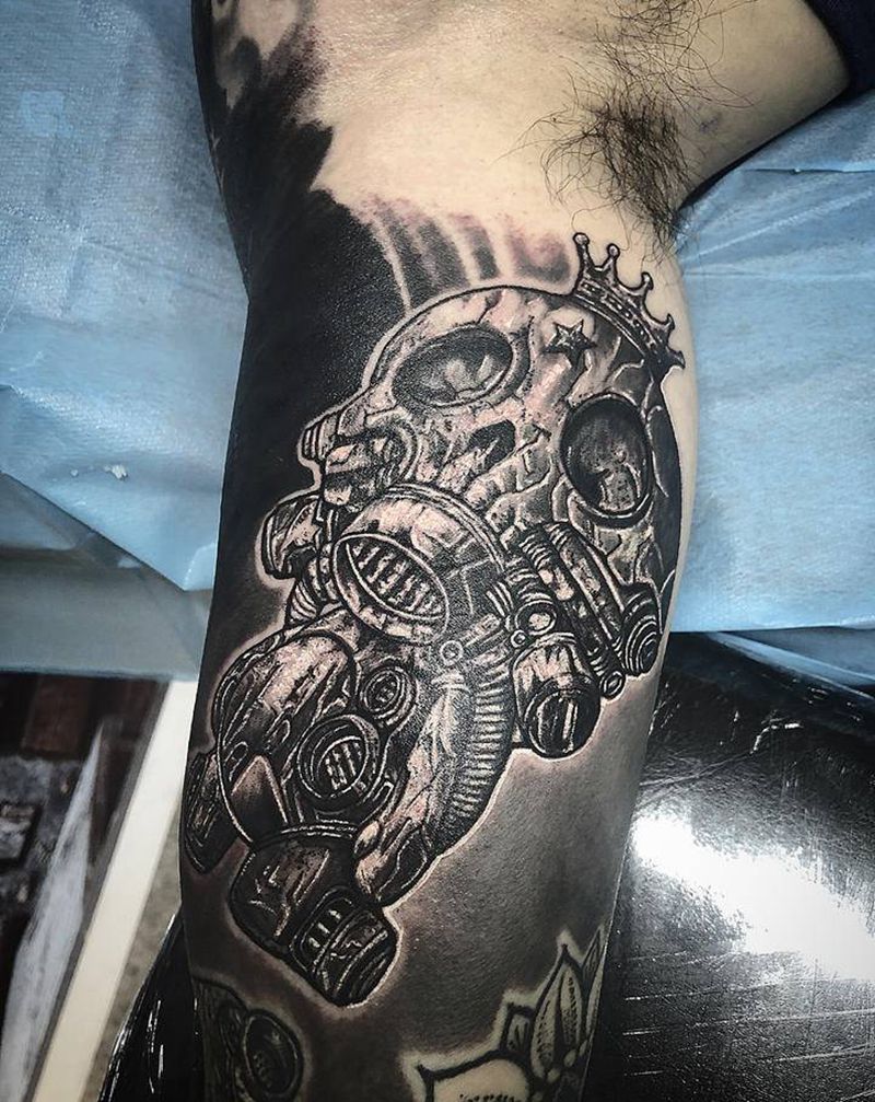 生化机械风格纹身图片_手臂纹身图案