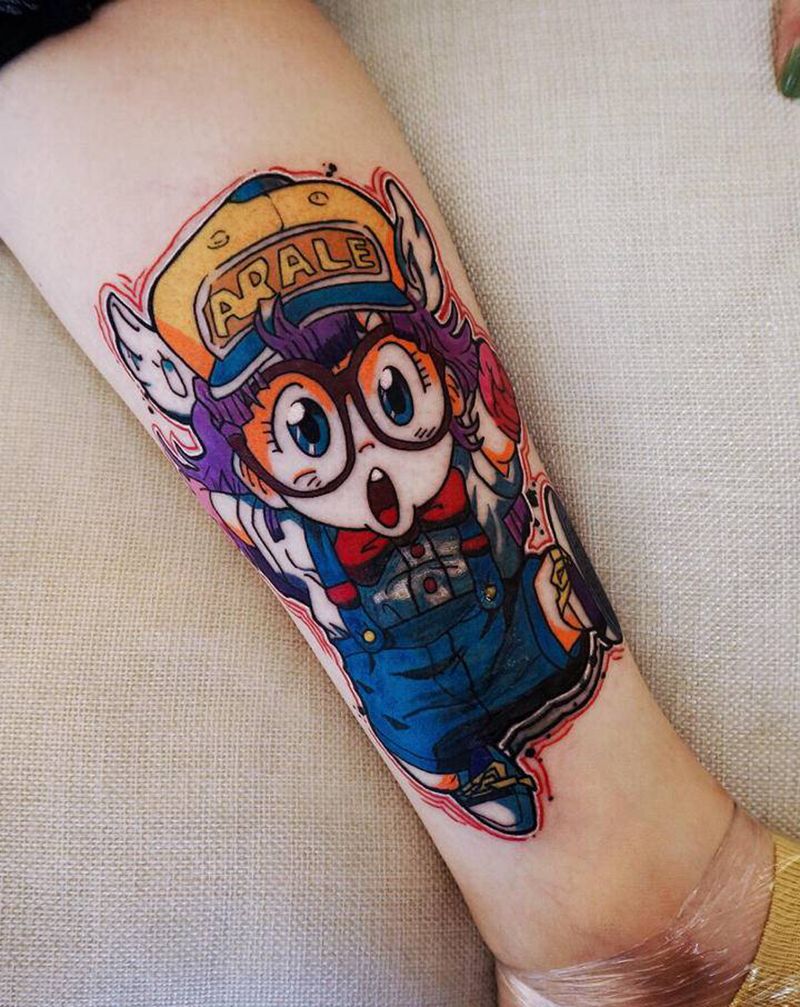 遮盖作品 阿拉蕾纹身图片_手臂腿部新传统Old School阿拉蕾纹身图案