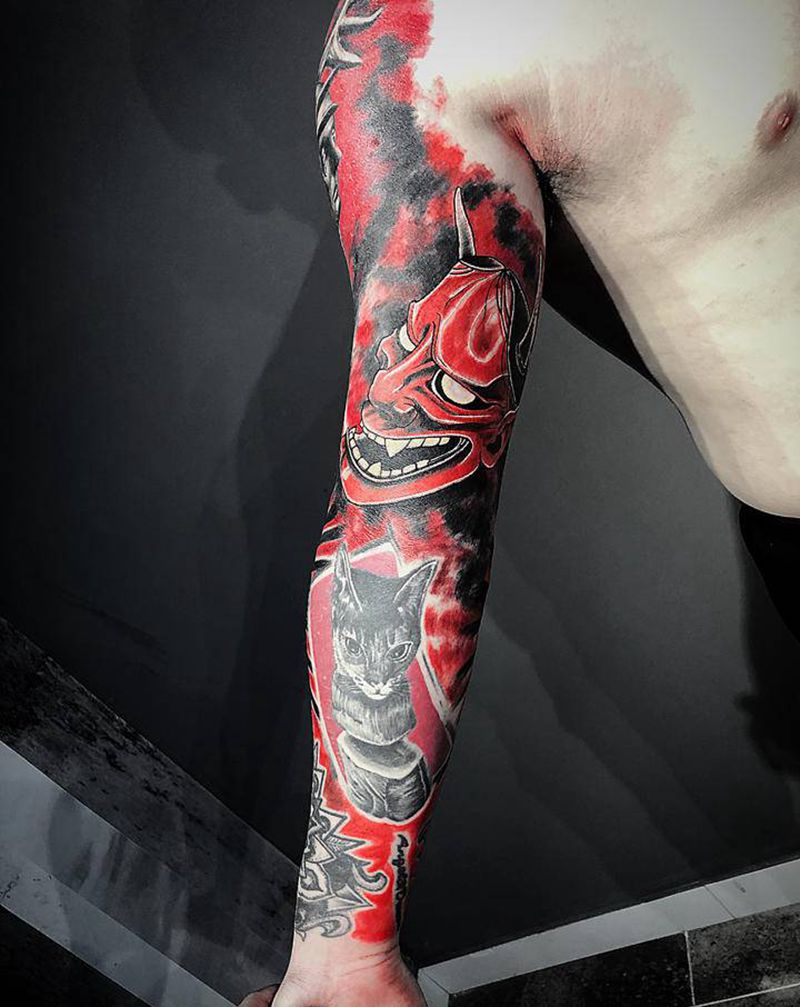 红色花臂了解一下