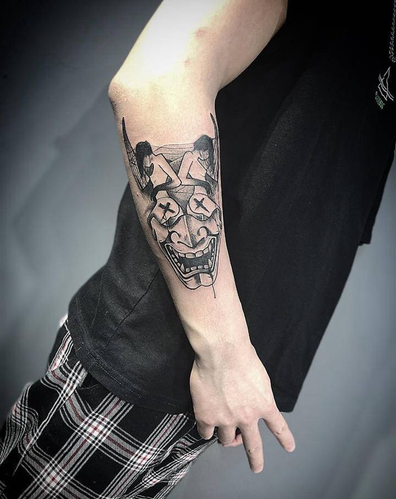 个性般若纹身图片_手臂纹身图案