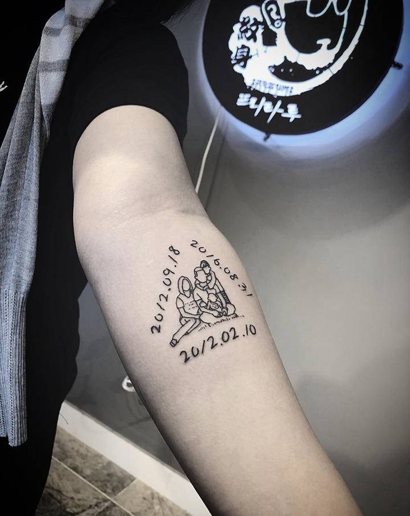 Family纹身图片_手臂纹身图案