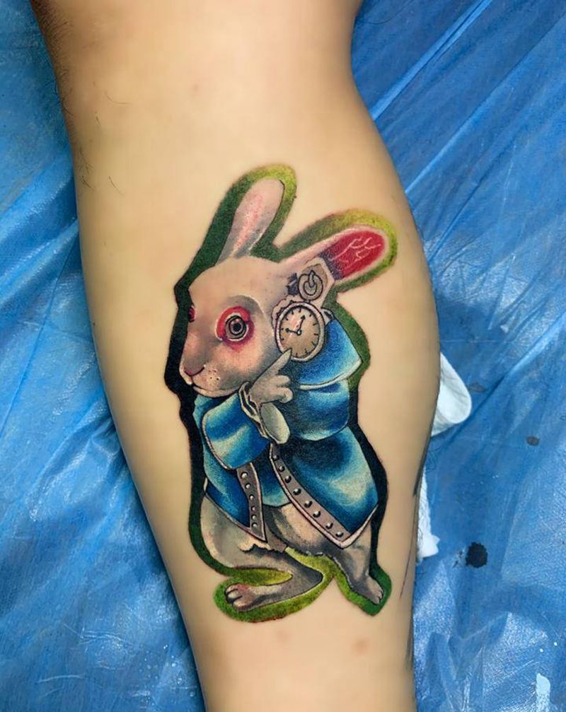 爱丽丝梦游仙境纹身图片_花体字图腾纹身图案