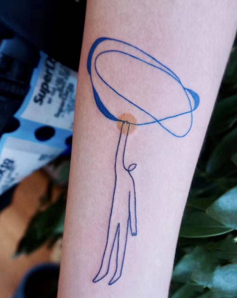 抽象风格纹身图片_几何纹身图案